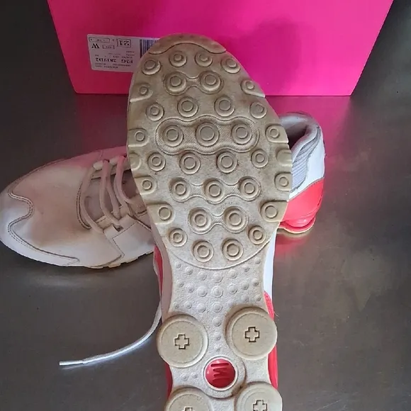Nike White and Red Athletic Shoes
