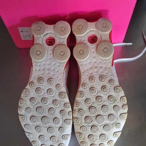 Nike White and Red Athletic Shoes