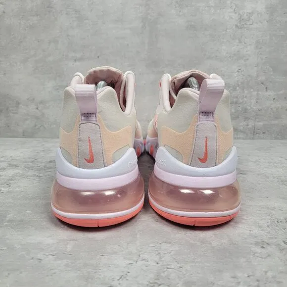 Nike Womens Running Shoes Size 11 AirMax 270 React Crimson Tint White Pink Peach