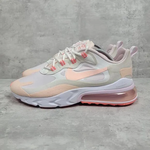 Nike Womens Running Shoes Size 11 AirMax 270 React Crimson Tint White Pink Peach