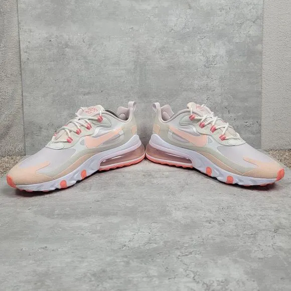 Nike Womens Running Shoes Size 11 AirMax 270 React Crimson Tint White Pink Peach