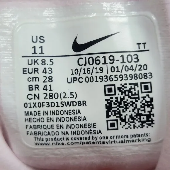 Nike Womens Running Shoes Size 11 AirMax 270 React Crimson Tint White Pink Peach
