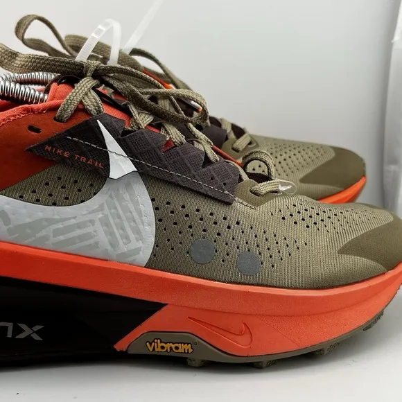 Nike Zegama 2 Running Shoes Men Low-Top Size 9.5 Orange/Brown HQ3768-200