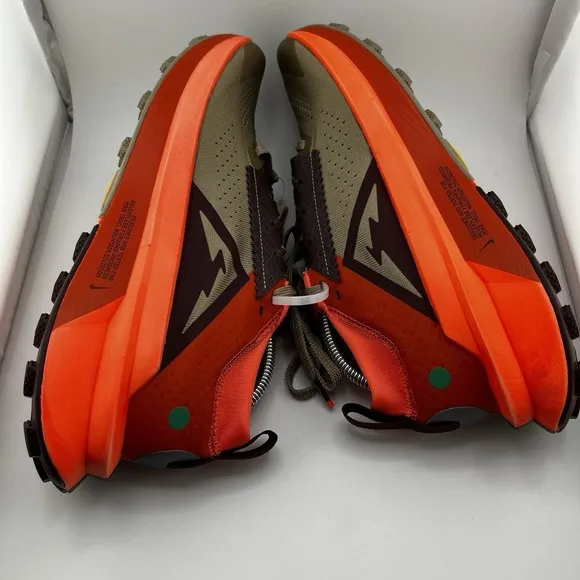 Nike Zegama 2 Running Shoes Men Low-Top Size 9.5 Orange/Brown HQ3768-200
