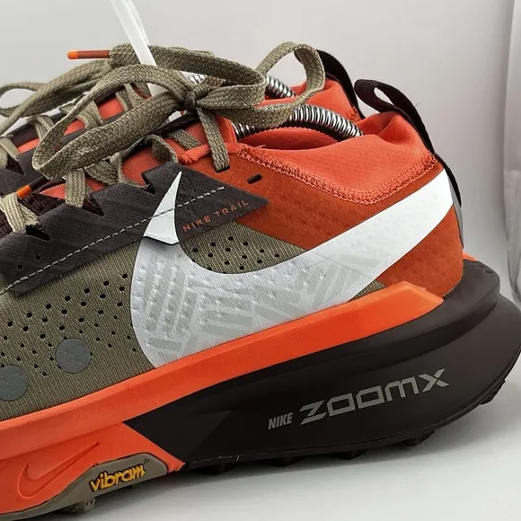 Nike Zegama 2 Running Shoes Men Low-Top Size 9.5 Orange/Brown HQ3768-200