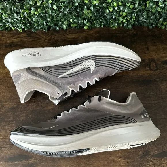 Nike Zoom Fly SP Men Size 13 Running Shoes Black Light Bone Sneakers AJ9282-001
