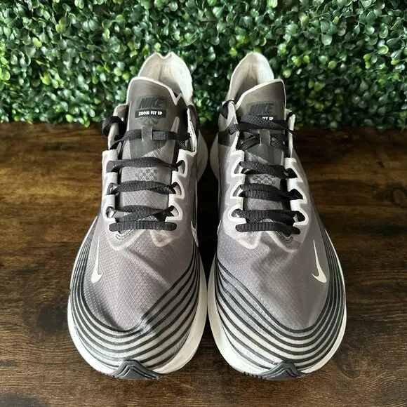 Nike Zoom Fly SP Men Size 13 Running Shoes Black Light Bone Sneakers AJ9282-001
