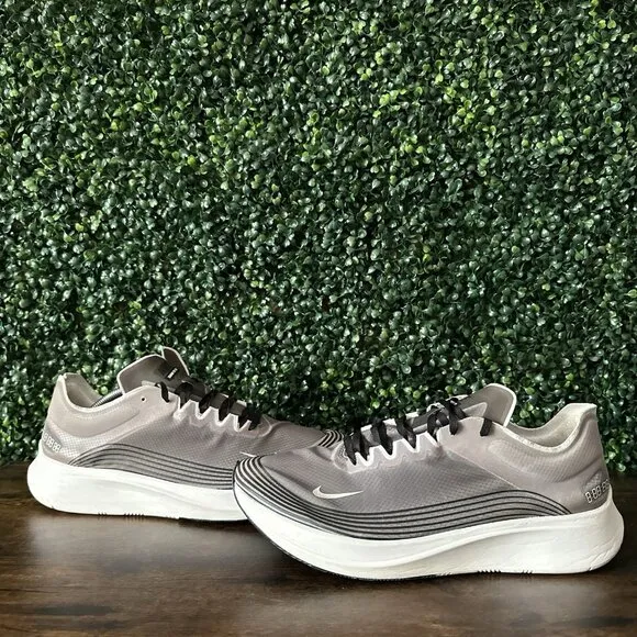 Nike Zoom Fly SP Men Size 13 Running Shoes Black Light Bone Sneakers AJ9282-001