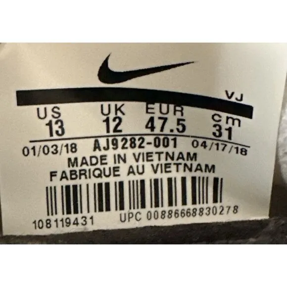 Nike Zoom Fly SP Men Size 13 Running Shoes Black Light Bone Sneakers AJ9282-001