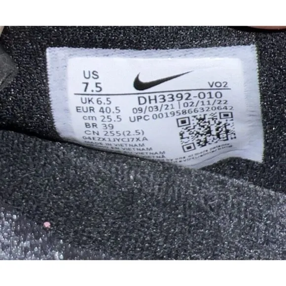 Nike Zoom Metcon Turbo 2 Mens Athletic Cross Training Shoes Size 7.5 Black Gray