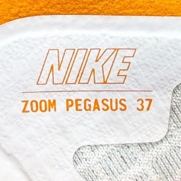 Nike Zoom Pegasus 37 Tennessee Volunteers Mens Size 8 Running Shoes Orange White