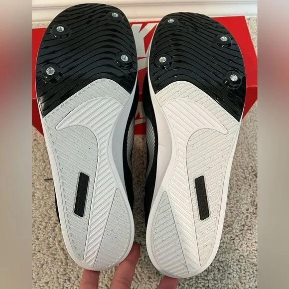 Nike Zoom Rival Black White Running Cleats Shoes