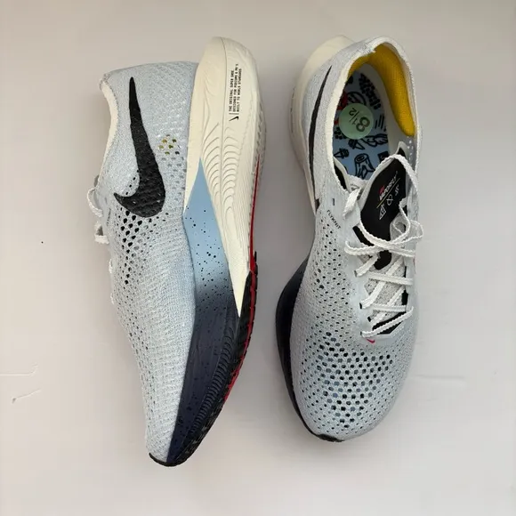 Nike ZoomX Vaporfly Next% 3 White Red Yellow Mens 8.5 Running Shoes HJ9079-100