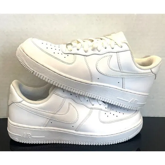 Nike Air Force 1 Low Womens Size 11 White Athletic Shoes Sneakers 315115-112