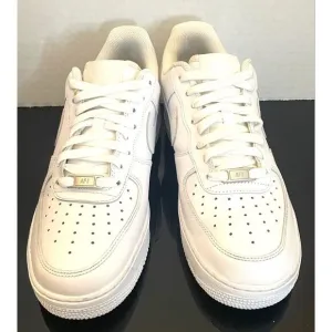 Nike Air Force 1 Low Womens Size 11 White Athletic Shoes Sneakers 315115-112