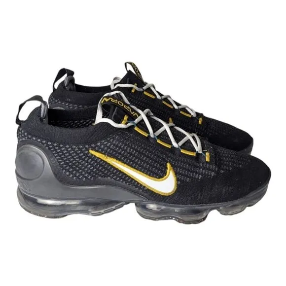 NIKE Air VaporMax 2021 FK 'Black University Gold' Running Shoes Size 12