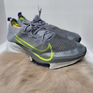 Nike Air Zoom Tempo Next% Flyknit Particle Grey/Volt Running Shoes Size 15