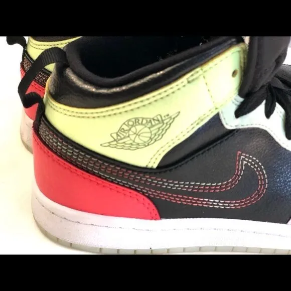 Nike Air Jordan Mid Glow N Dark Youth Shoes SZ 3Y