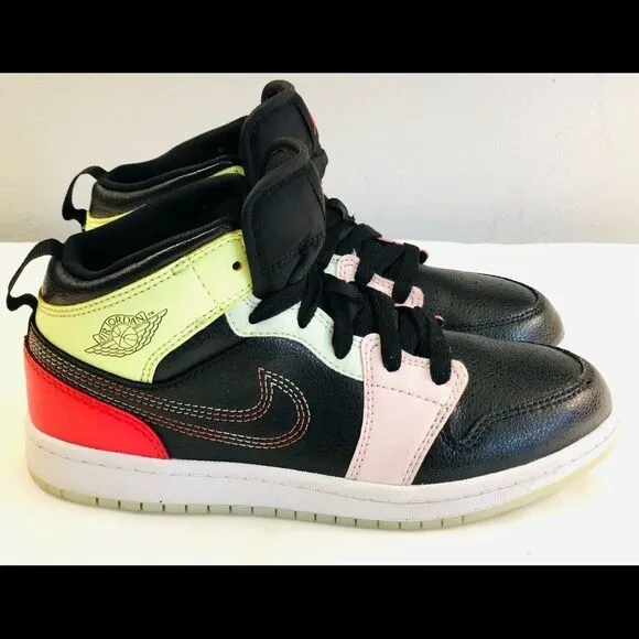 Nike Air Jordan Mid Glow N Dark Youth Shoes SZ 3Y