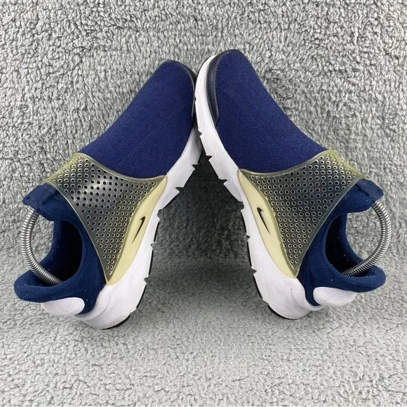Nike sock dart Midnight Navy Mens 8 Shoes Blue White Slip On Athletic Sneakers