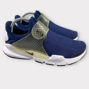 Nike sock dart Midnight Navy Mens 8 Shoes Blue White Slip On Athletic Sneakers