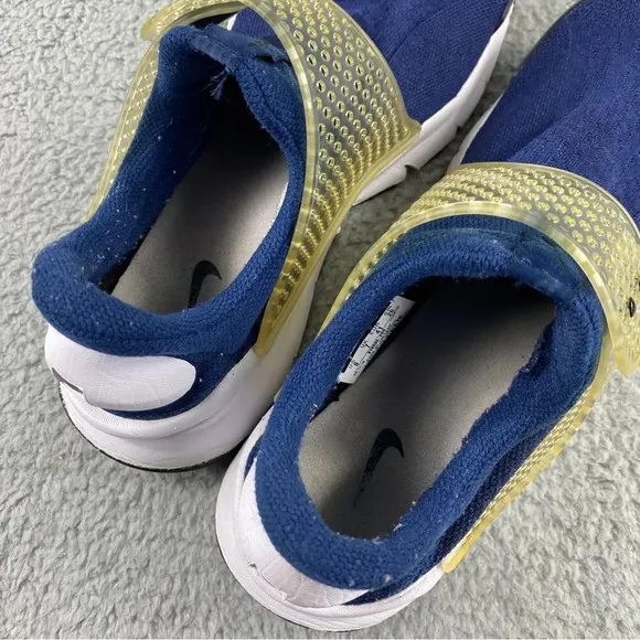 Nike sock dart Midnight Navy Mens 8 Shoes Blue White Slip On Athletic Sneakers