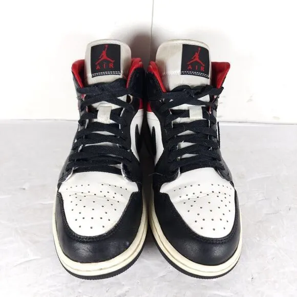 Nike Women’s Jordan 1 US9,5 Black Sail Gym Red Mid Top Sneakers Shoes BQ6472-061