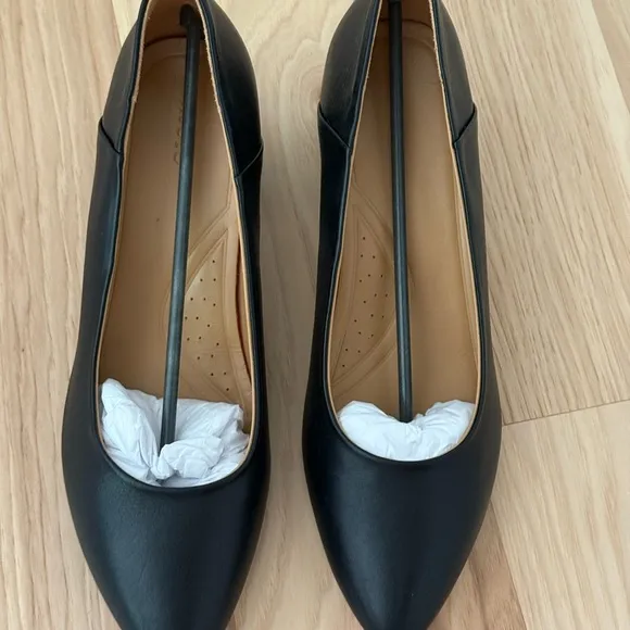 Nisolo Fiorela Go-To Mid Heel Classic Black Women's Block Heel Shoes Size 10
