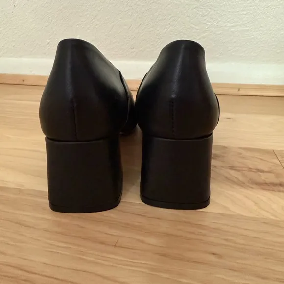 Nisolo Fiorela Go-To Mid Heel Classic Black Women's Block Heel Shoes Size 10