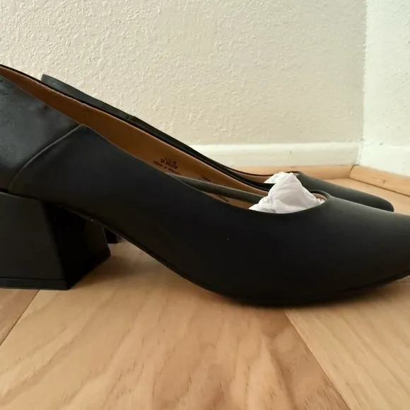 Nisolo Fiorela Go-To Mid Heel Classic Black Women's Block Heel Shoes Size 10