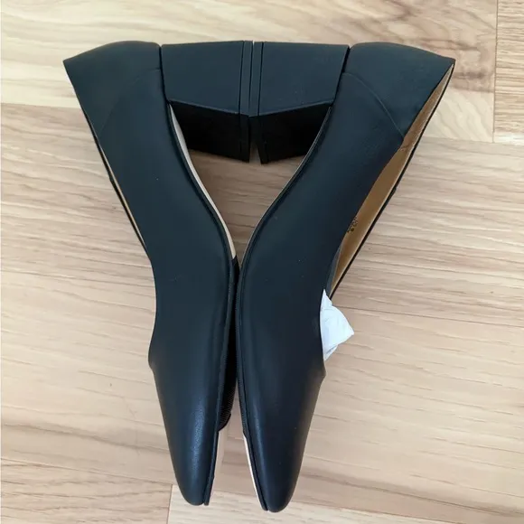 Nisolo Fiorela Go-To Mid Heel Classic Black Women's Block Heel Shoes Size 10