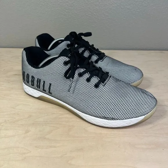 No Bull Superfabric Gym Training Workout Shoes Mens 13.5 Womens 15 Black White