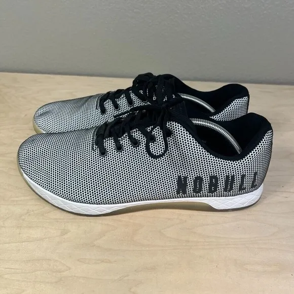 No Bull Superfabric Gym Training Workout Shoes Mens 13.5 Womens 15 Black White