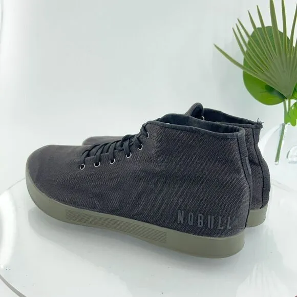 Nobull Mid Canvas Trainer  Men's Size 13 Workout Gym Shoes Black *See desc
