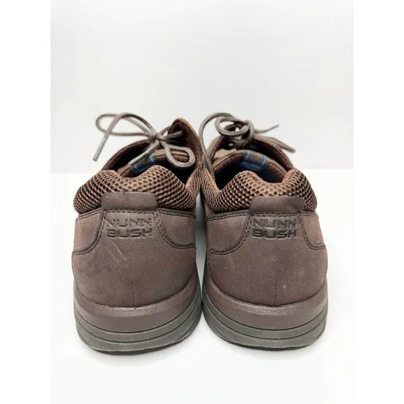 Nunn Bush Kore Walk Leather Moc Toe Mens Size 10 Brown Leather Comfort Gel Shoes