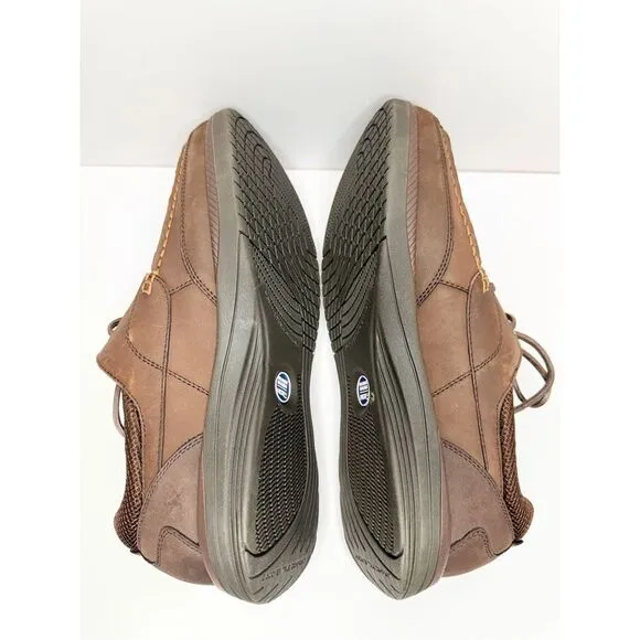 Nunn Bush Kore Walk Leather Moc Toe Mens Size 10 Brown Leather Comfort Gel Shoes