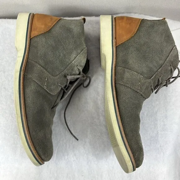 Nunn Bush Mens Seude Lace Up Booties Comfort Gel Memory Foam‎ Size 11M Grey