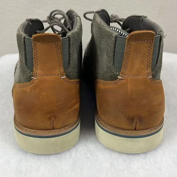 Nunn Bush Mens Seude Lace Up Booties Comfort Gel Memory Foam‎ Size 11M Grey