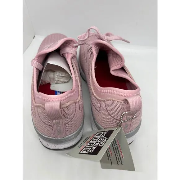 NWB SKECHERS For Work Memory Foam NM Comp Toe Sneakers Shoes Pink 8 Balran