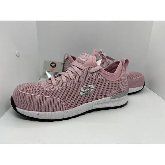 NWB SKECHERS For Work Memory Foam NM Comp Toe Sneakers Shoes Pink 8 Balran