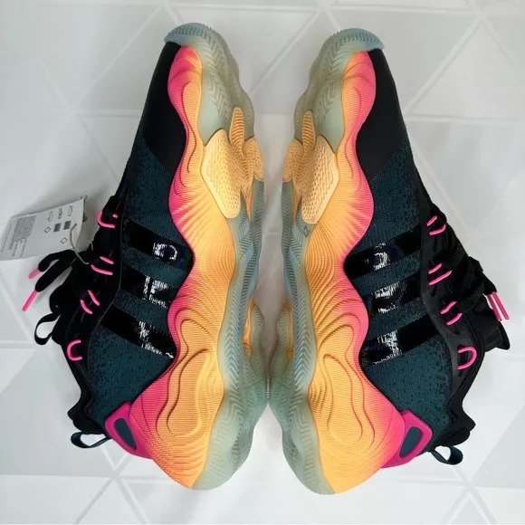 NWOB Adidas Trae Young 3 Men's Black Orange Lace-up Basketball Shoes IG0679