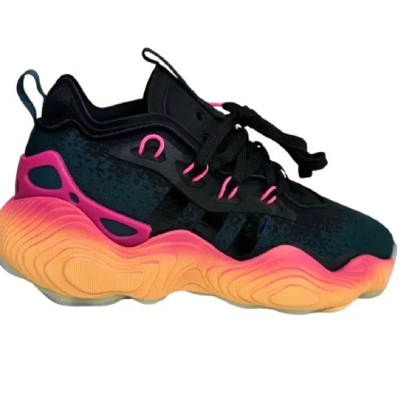 NWOB Adidas Trae Young 3 Men's Black Orange Lace-up Basketball Shoes IG0679
