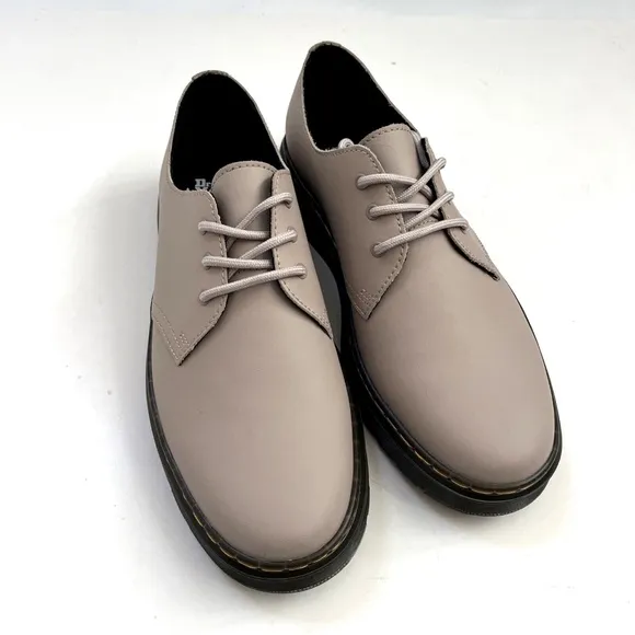 NWOB Original DR. MARTENS ZAVALA LO OXFORD Shoes Leather Size 10 Taupe Women's
