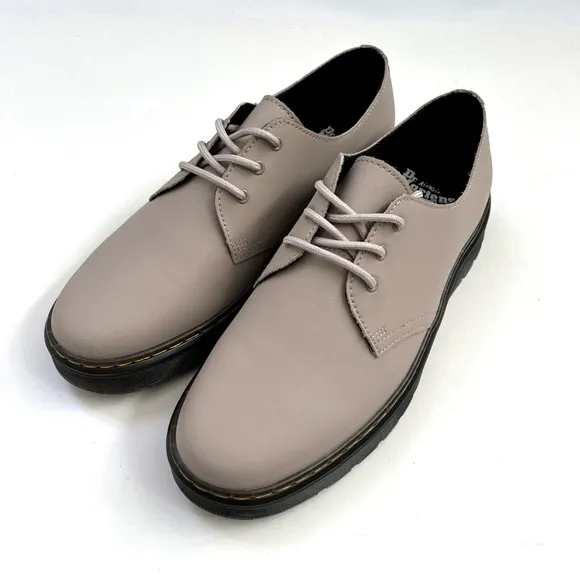 NWOB Original DR. MARTENS ZAVALA LO OXFORD Shoes Leather Size 10 Taupe Women's