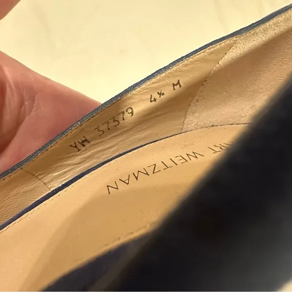 NWOB Stuart Weitzman Stanton 90 Blue Suede Pump reg‎ $435 size 4.5