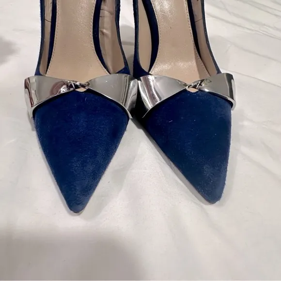 NWOB Stuart Weitzman Stanton 90 Blue Suede Pump reg‎ $435 size 4.5
