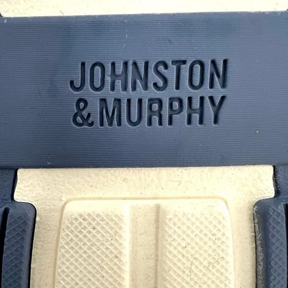 NWOT Johnson &amp; Murphy Abby women’s knit slip on blue metallic loafers shoes.