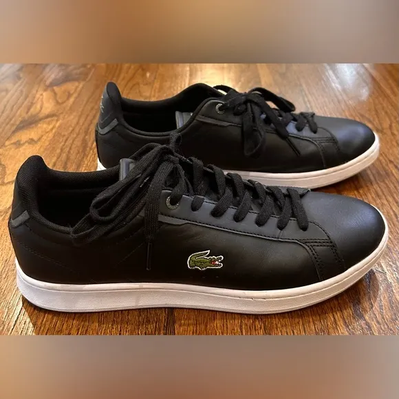 NWOT Men's Lacoste Carnaby Pro Leather Sneaker - Black/Grey
