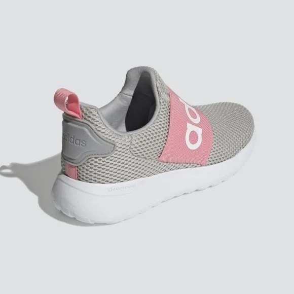 NWT Adidas Girls Lite Racer Adapt 4.0 Running Shoes in Grey/Pink