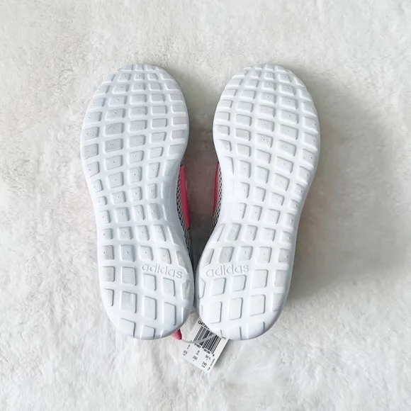 NWT Adidas Girls Lite Racer Adapt 4.0 Running Shoes in Grey/Pink